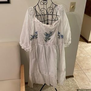 White Peasant Dress
